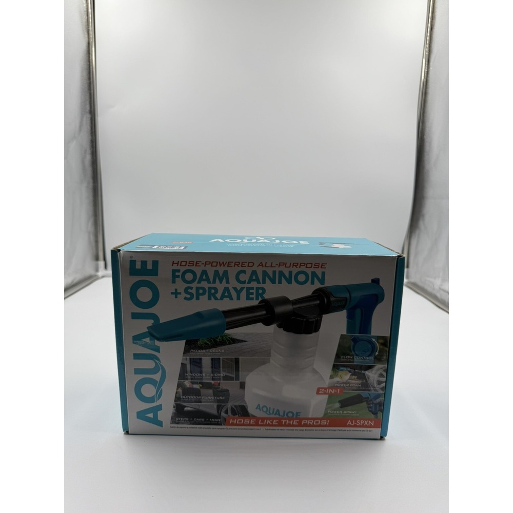 Aqua Joe Hose Powered Adjustable Foam Cannon Spray Gun 2 In‎ 1